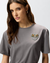 T-shirt with Love Birds jewel detail - | Pinko