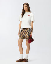 T-shirt with rhinestoned Amore lettering - | Pinko