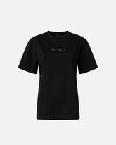 More Strass Less Stress T-shirt - Black | Pinko