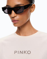 Too Glam To Give A Damn T-shirt with rhinestones - | Pinko
