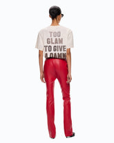 T-shirt « Too Glam To Give A Damn » à strass - | Pinko