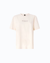 T-shirt « Too Glam To Give A Damn » à strass - | Pinko