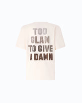 T-shirt « Too Glam To Give A Damn » à strass - | Pinko