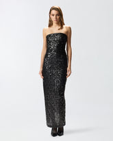 Abito lungo con paillettes - | Pinko