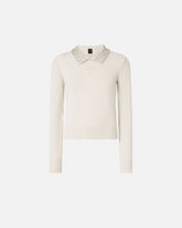 Jersey con cuello y pedrería - | Pinko