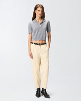 Soft-touch cotton balloon trousers - | Pinko