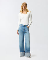 Wide-leg vintage denim jeans - | Pinko