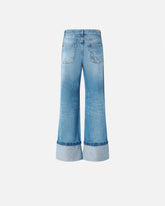 Vaqueros de pernera ancha en denim vintage - | Pinko