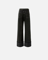 Vaqueros de pernera ancha de denim negro - | Pinko