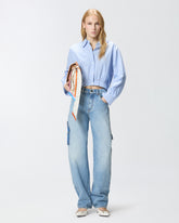 Two-tone balloon-fit jeans - | Pinko
