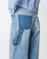Two-tone balloon-fit jeans - | Pinko