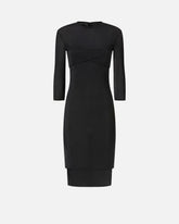 Robe longueur genou avec détails transparents - | Pinko