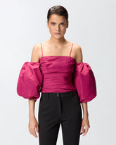 Top corto con maniche a palloncino - | Pinko