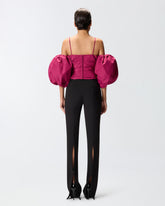 Top corto con maniche a palloncino - | Pinko