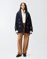 Cappotto caban corto doppiopetto in bouclé - | Pinko