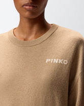 Sweater with Love Birds maxi-logo - | Pinko