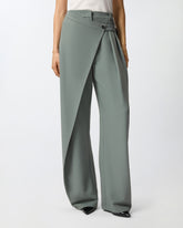 Wide-leg wrap trousers - | Pinko