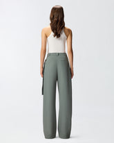 Pantaloni wide leg a portafoglio - | Pinko