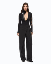 Pantalones de pernera ancha con diseño cruzado - | Pinko