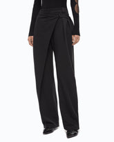 Pantalones de pernera ancha con diseño cruzado - | Pinko