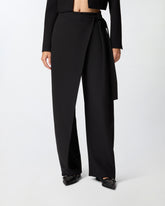 Pantaloni wide leg a portafoglio - Nero | Pinko
