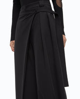 Pantalones de pernera ancha con diseño cruzado - | Pinko