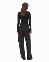 Pantalones de pernera ancha con diseño cruzado - | Pinko
