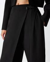Pantaloni wide leg a portafoglio - Nero | Pinko