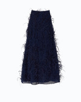 Robe courte à plumes - Bleu | Pinko