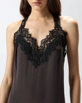 Silk and lace lingerie dress - | Pinko