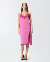 Silk and lace lingerie dress - | Pinko