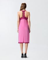 Silk and lace lingerie dress - | Pinko