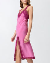 Silk and lace lingerie dress - | Pinko