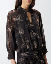 Short floral-print coupé fil dress - | Pinko