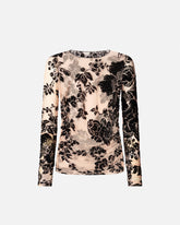 Maglia trasparente stampa flock - | Pinko