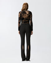 Maglia trasparente stampa flock - | Pinko