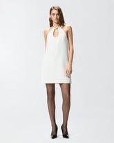 Mini dress with bejewelled detail - | Pinko