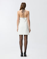 Mini dress with bejewelled detail - | Pinko