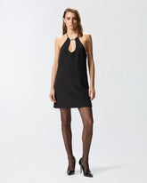 Mini dress with bejewelled detail - | Pinko