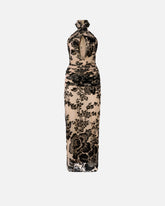 Long dress with flock print - | Pinko