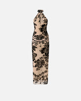 Long dress with flock print - | Pinko
