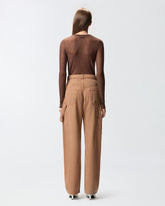 Pantalone balloon in denim con dettagli workwear - | Pinko