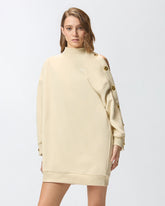 Maxi maglia in felpa con bottoni - | Pinko