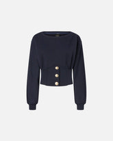 Bustier sweatshirt with buttons - | Pinko