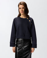 Sweatshirt with buttons - | Pinko