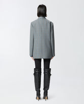 Blazer doppiopetto con fantasia a quadri - | Pinko