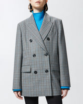 Blazer doppiopetto con fantasia a quadri - | Pinko