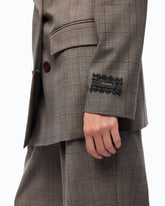 Double-breasted check jacket - | Pinko
