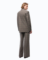 Double-breasted check jacket - | Pinko