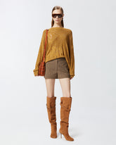 Shorts ampi con fantasia a quadri - | Pinko